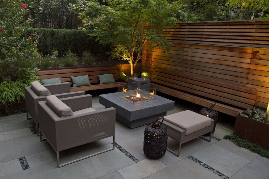 Деревянное патио на даче