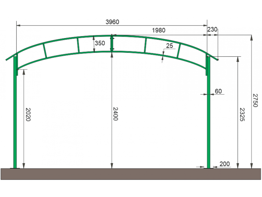 Автонавесы чертежи 6х4