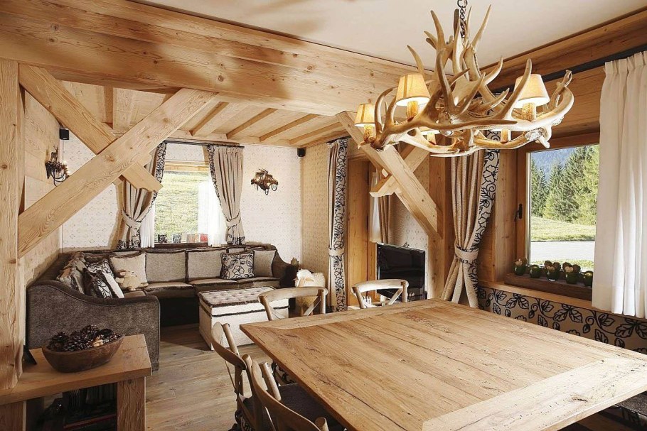 Интерьер деревянного дома
