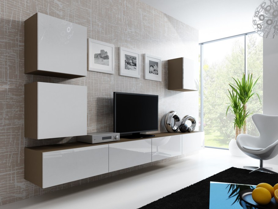 Гостиная Виго белый глянец