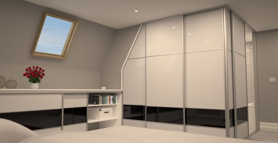 Скошенный шкаф купе