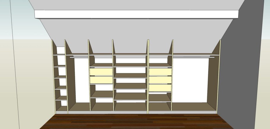 Шкаф купе в мансарде
