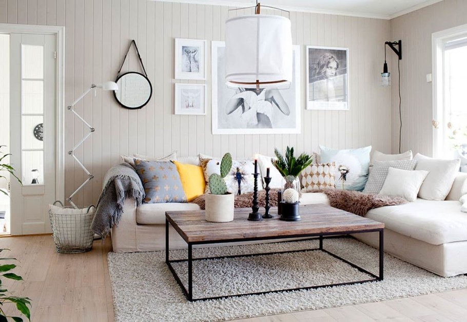 Гостиная Скандинавский стиль хюгге