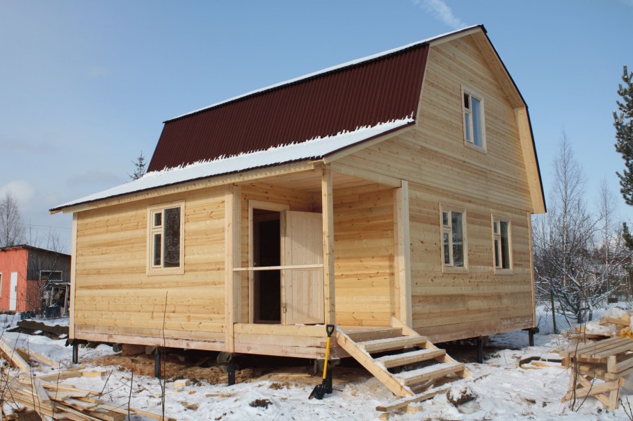 Пристройка открытой веранды к дому