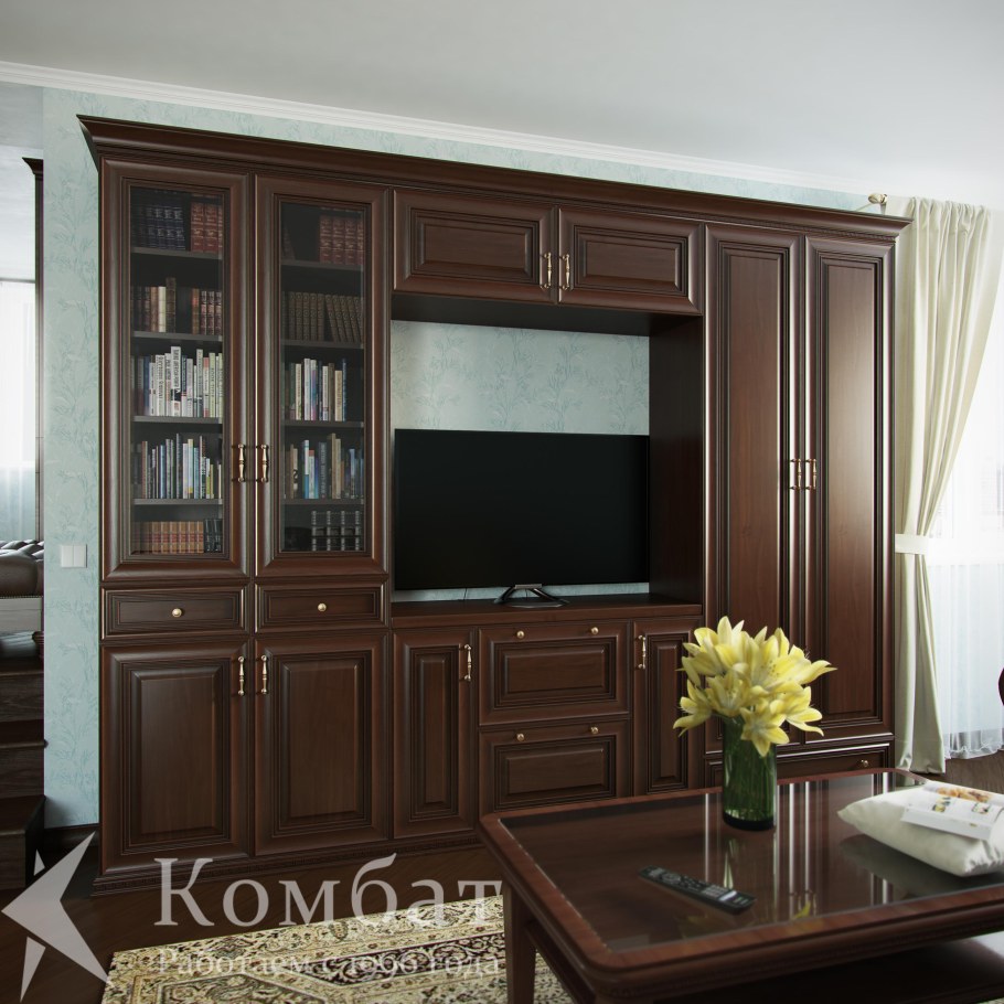 Стенка классическая с антресолями