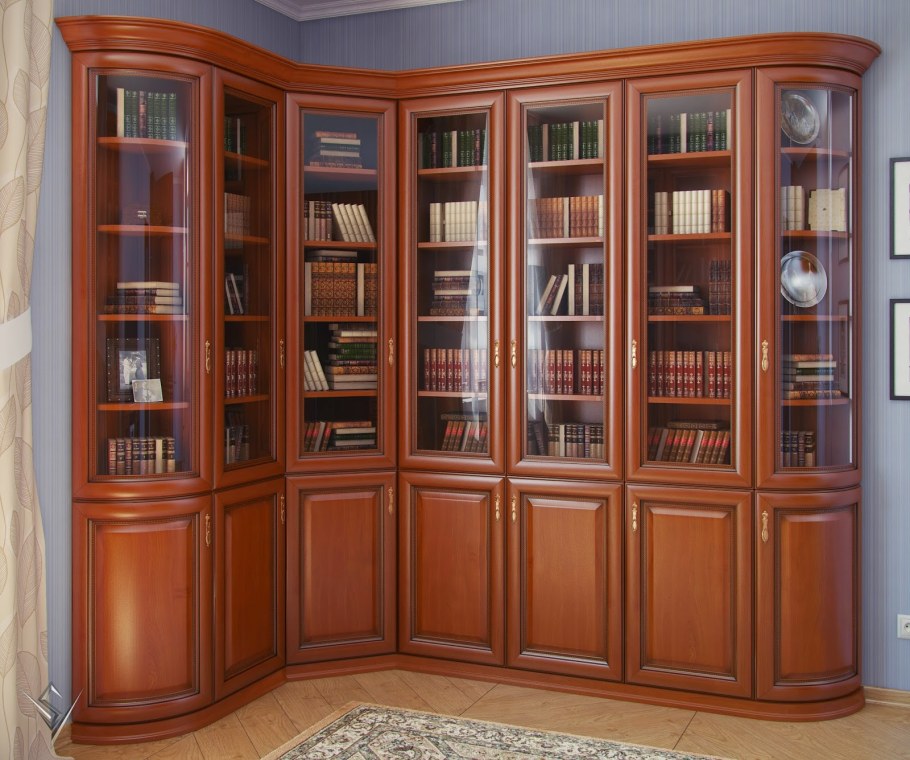 Бруно книжный шкаф угловой