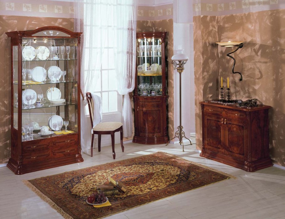 Витрина роза махонь Интердизайн