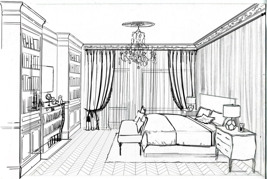 Детская комната раскраска