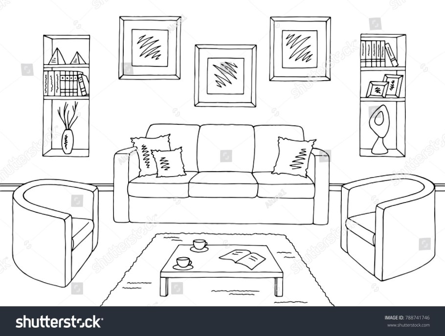 Раскраска антистресс интерьер