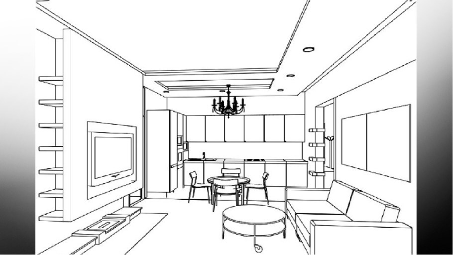 Раскраска интерьер