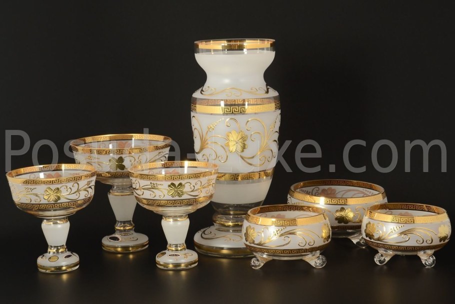 Хрустальный чайный сервиз Богемия