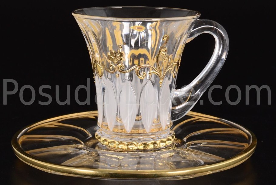 Хрустальный чайный сервиз Богемия