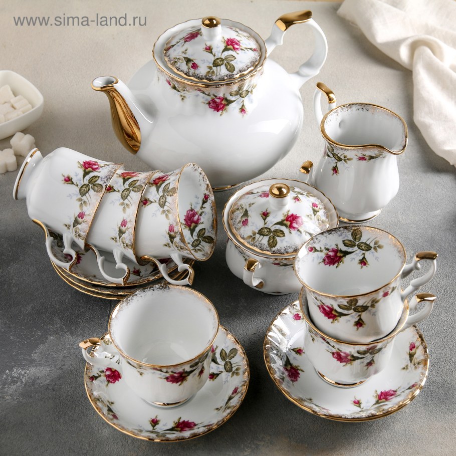 Столовый сервиз на 12 персон Bernadotte полевой цветок 67 предметов