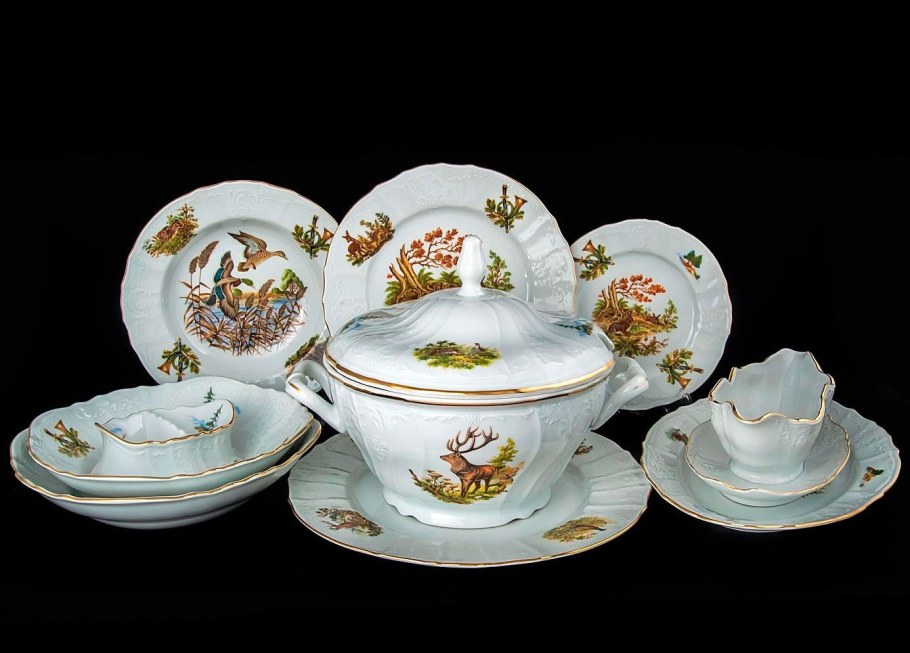 Чешский сервиз Бернадотт белый