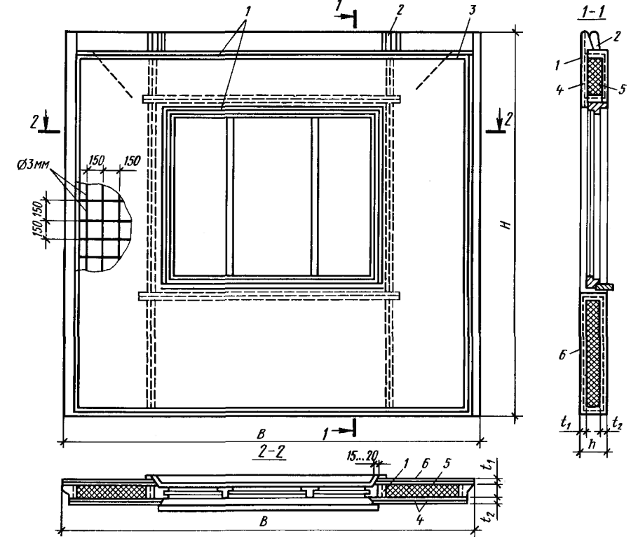 Панель ЖБИ стеновая чертеж