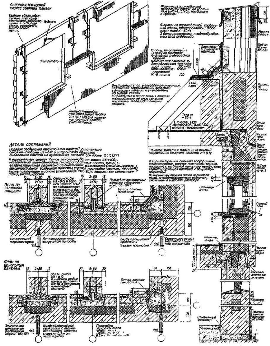 Конструктивные элементы крупнопанельного здания