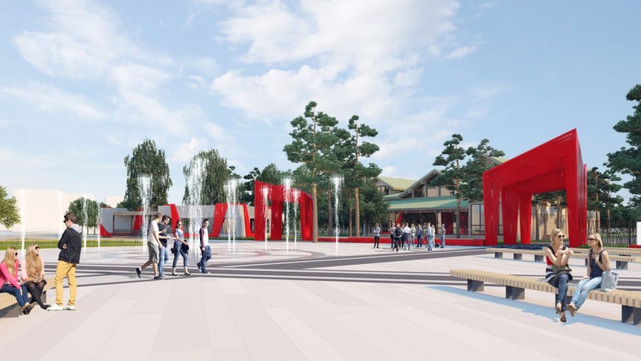 Сквер площадь Гагарина благоустройство 2022