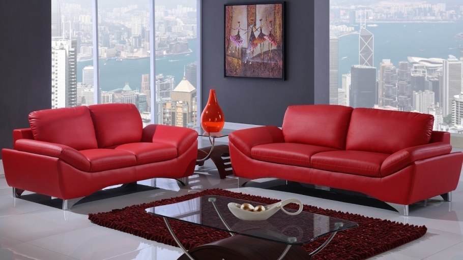 Мягкая мебель красная