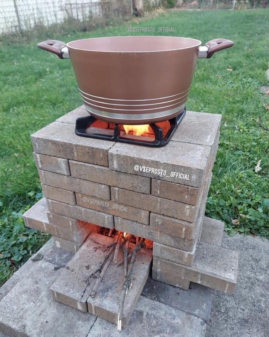 Самодельные уличные печи