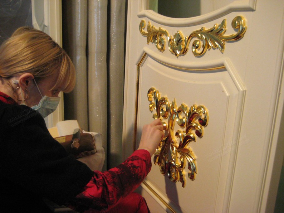 Золочение твореным золотом