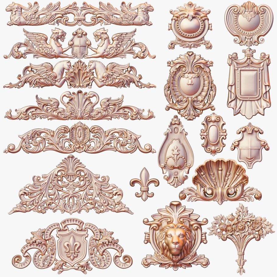 Рококо лепнина золочение