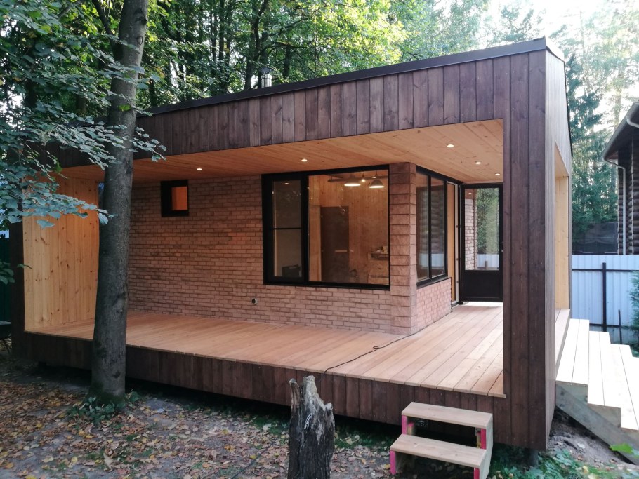 Tiny House с односкатной крышей