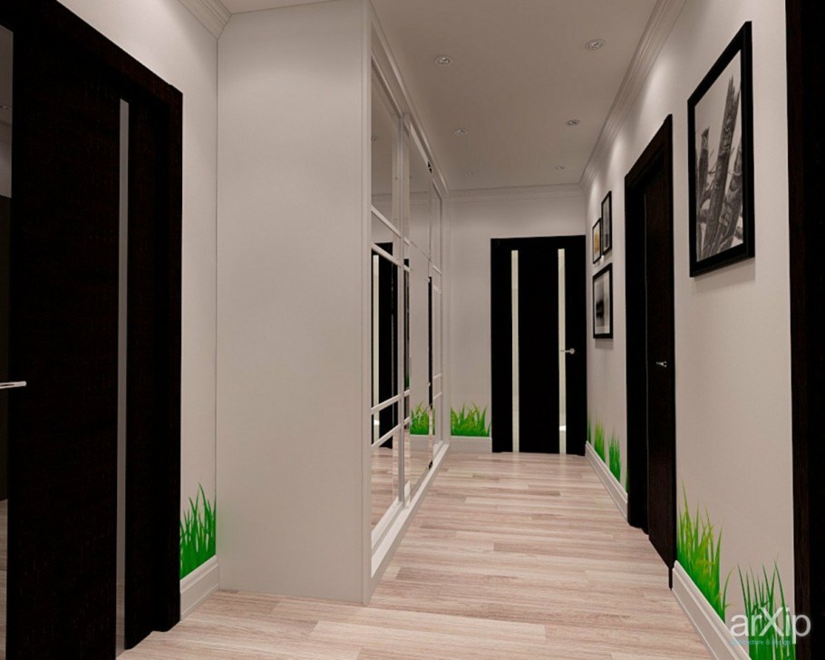 Интерьер длинного коридора