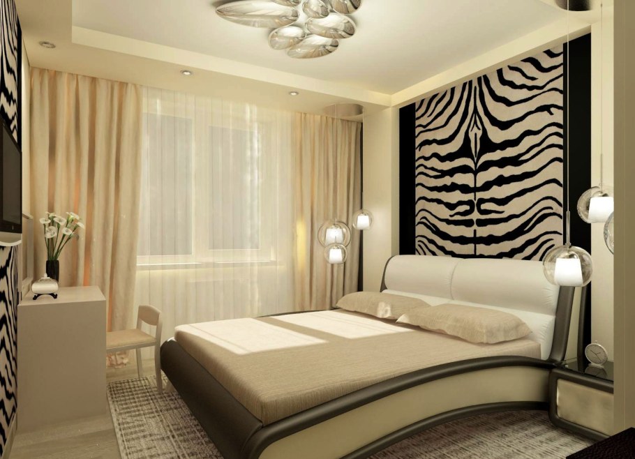 Потолки в спальной комнате