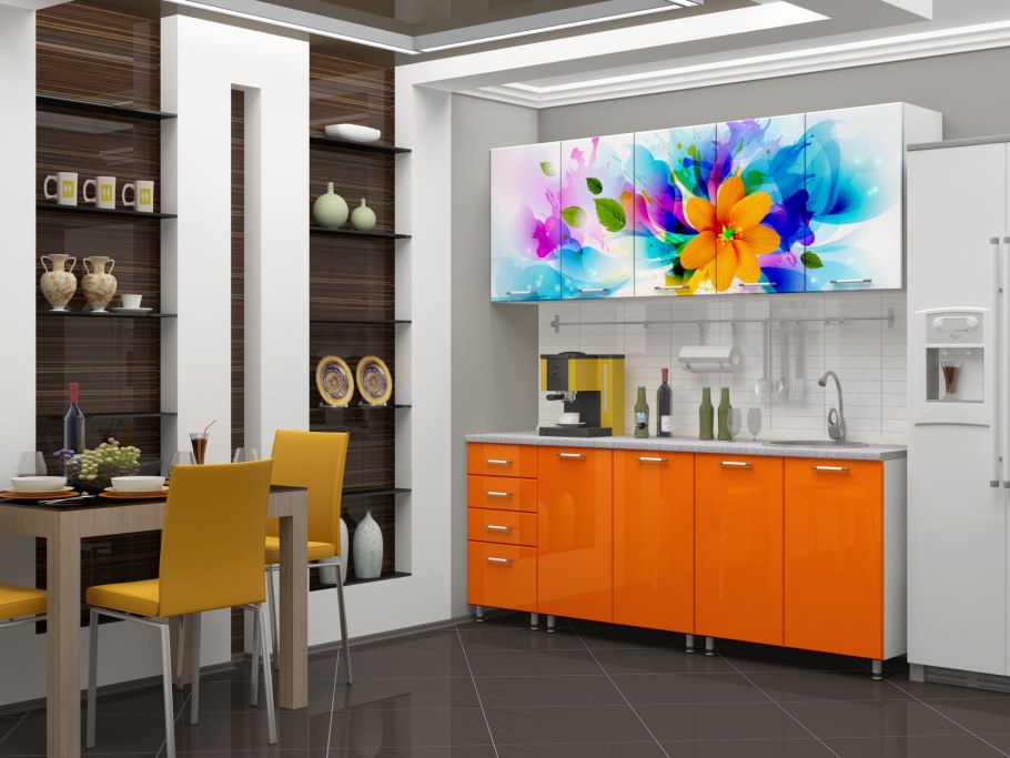 Кухня Греция Сурская мебель гранат