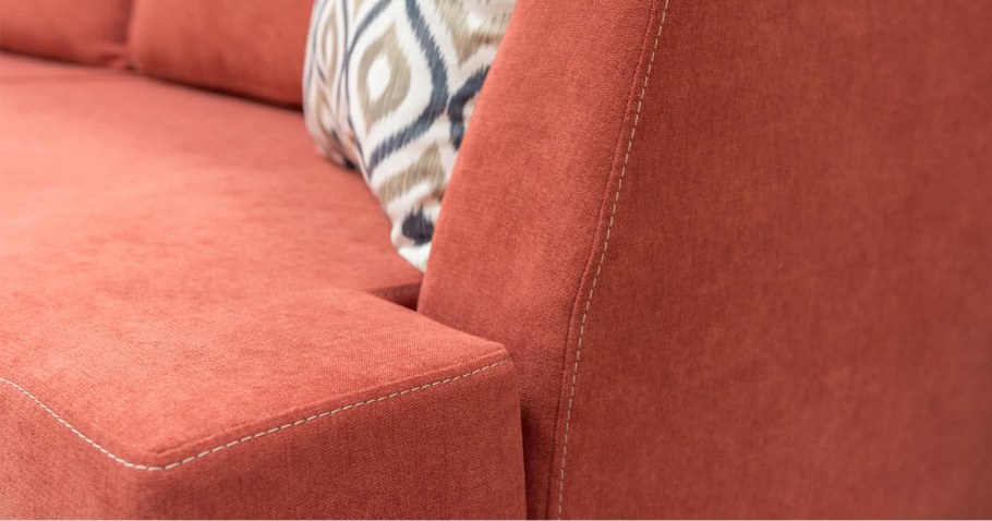 Диван-кровать Дамаск, коралловый ТД 210