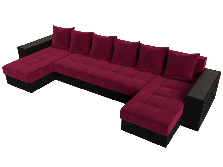 Диван п-образный в Красном цвете