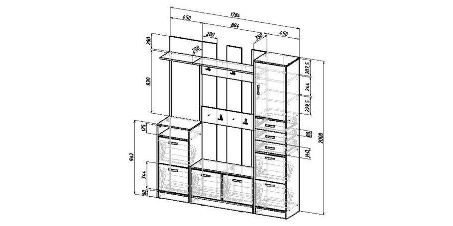 Прихожая "Ольга-6п"