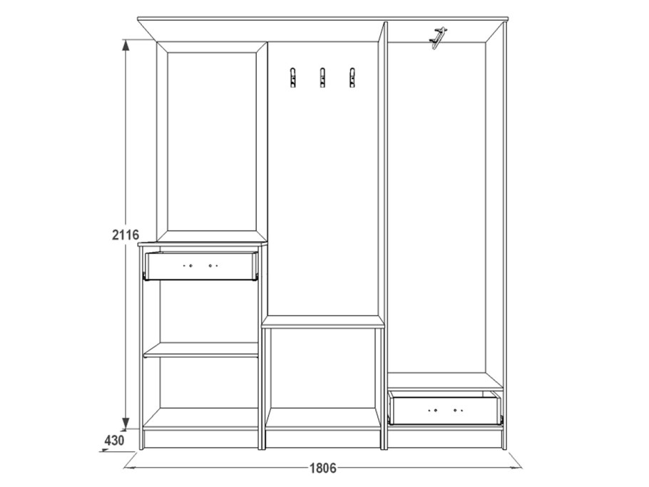 Прихожая размер по СНИПУ