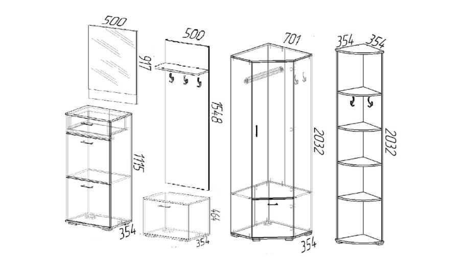 Шкаф двухстворчатый визит 1