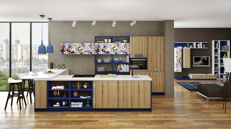 Угловая кухня Чу дизайн