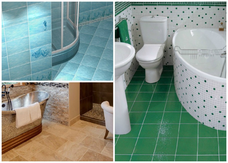 Раскладка пола в ванной