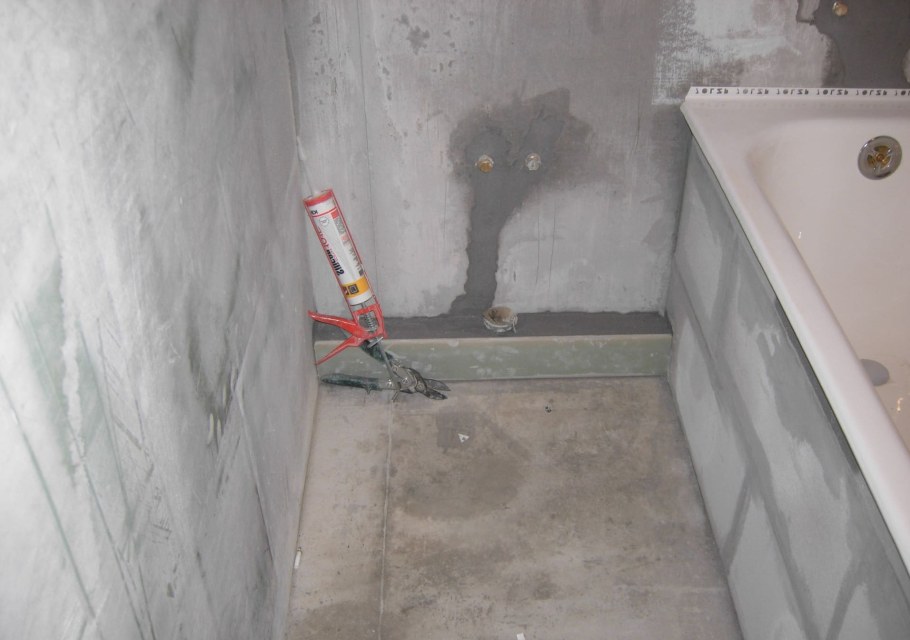 Кладка плитки процесс ванная