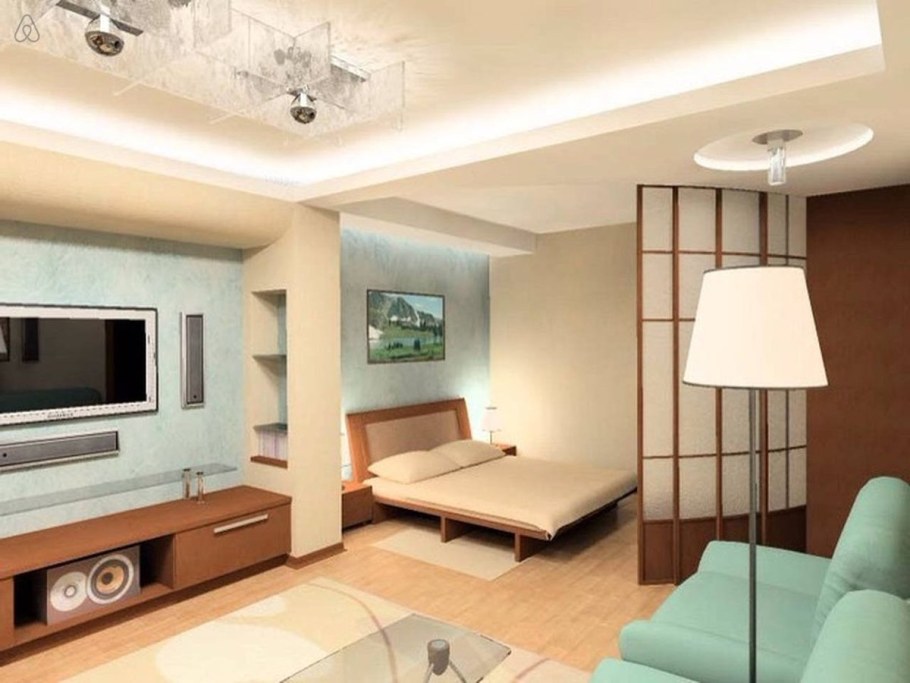 Интерьер зала в однушке хрущевке