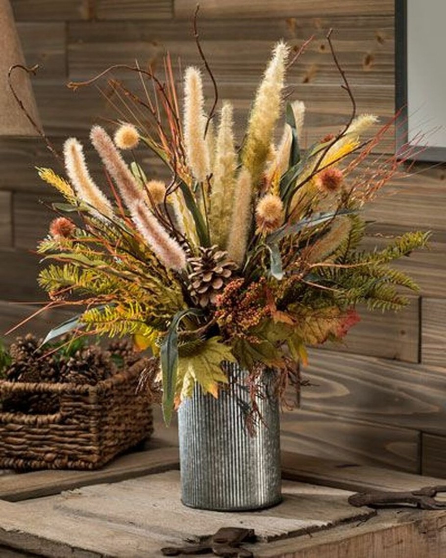 Осенние композиции из сухоцветов