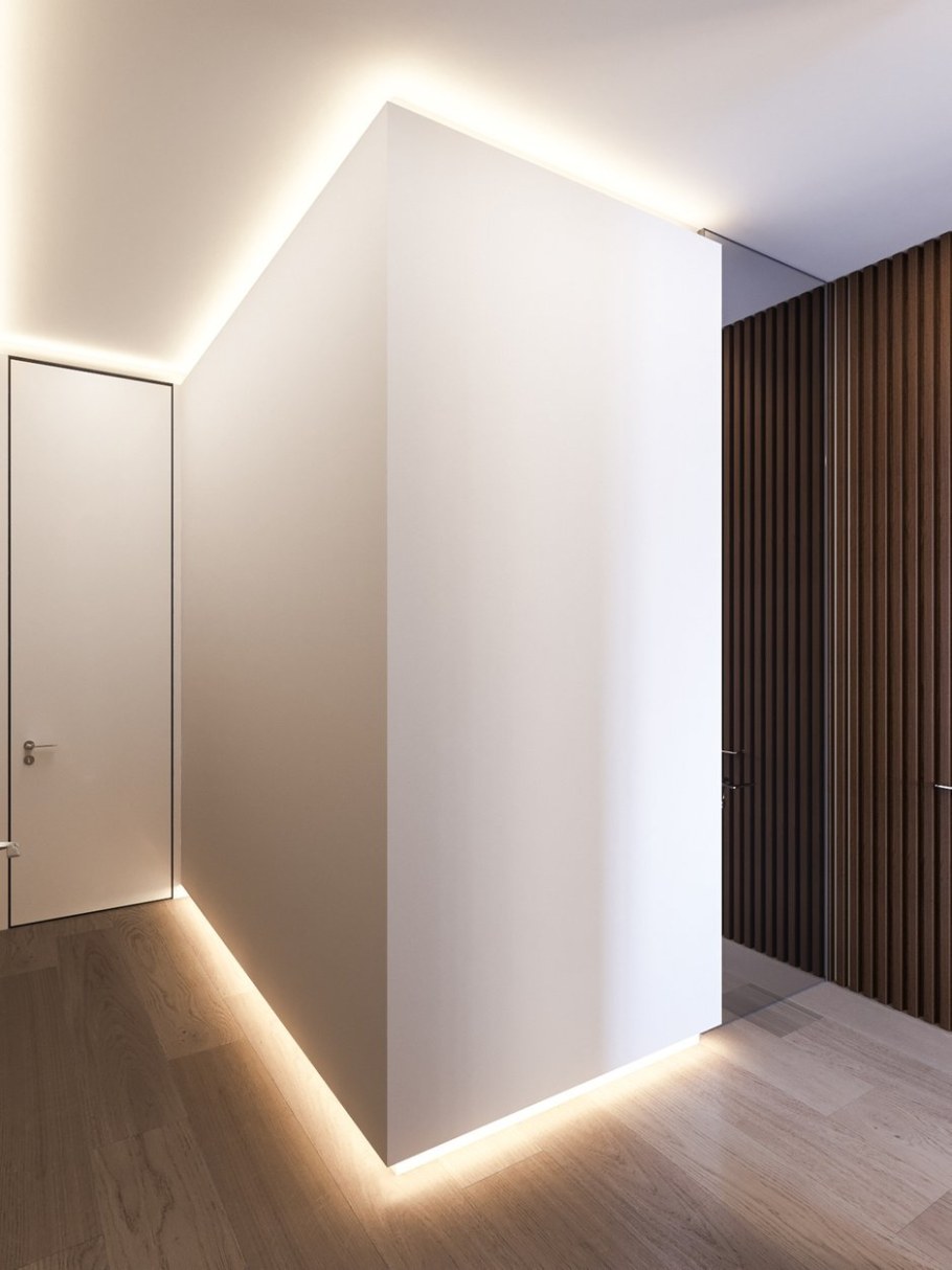 Белый плинтус в интерьере