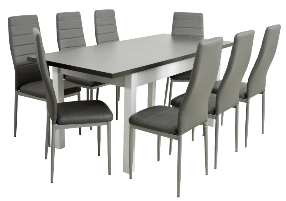 Раздвижной стол "серый Каспий" и стулья "Лондон"