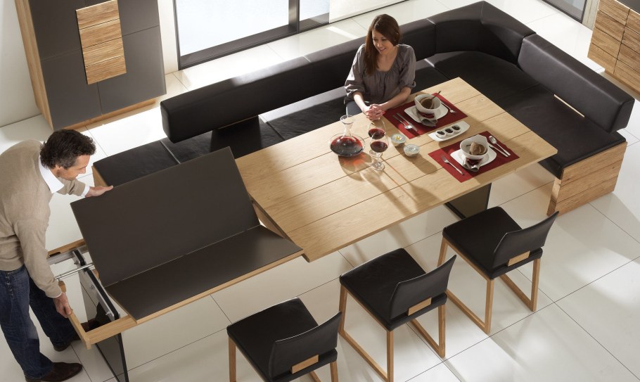 Обеденный набор Oak Dining Table w/Extension Leaf и 6 Side Chairs