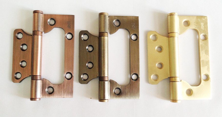 Петля накладная бабочка хром 100м для дверей с притвором