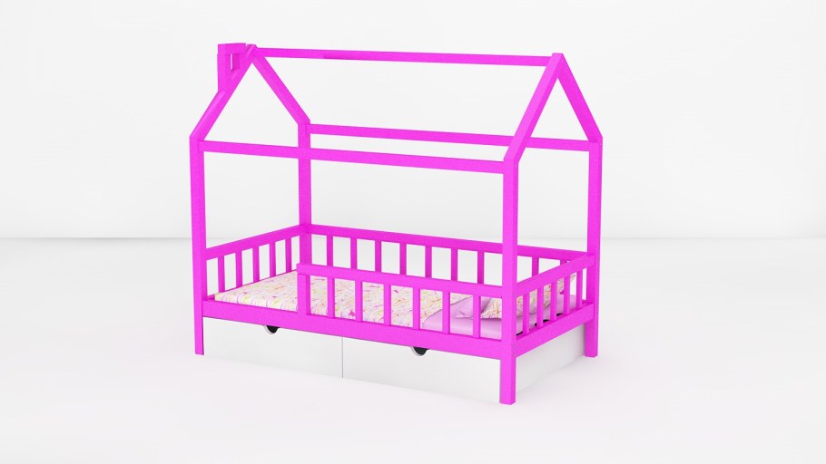 Кроватка домик чертеж с размерами 160х80