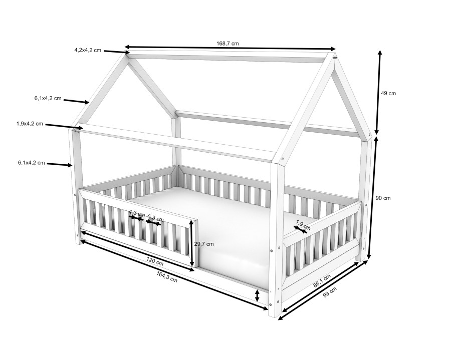 Детская кроватка Poland domek d3