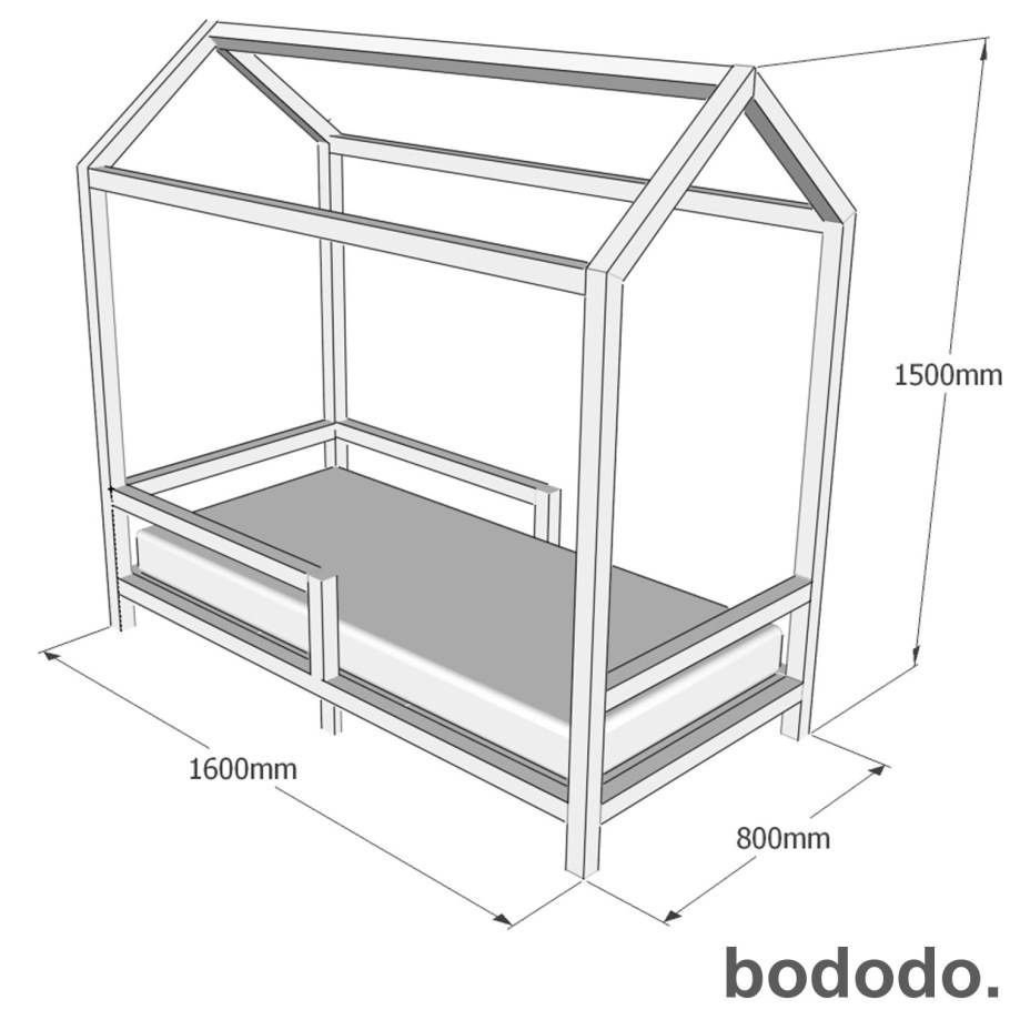 Схема двухъярусной кровати 80х160