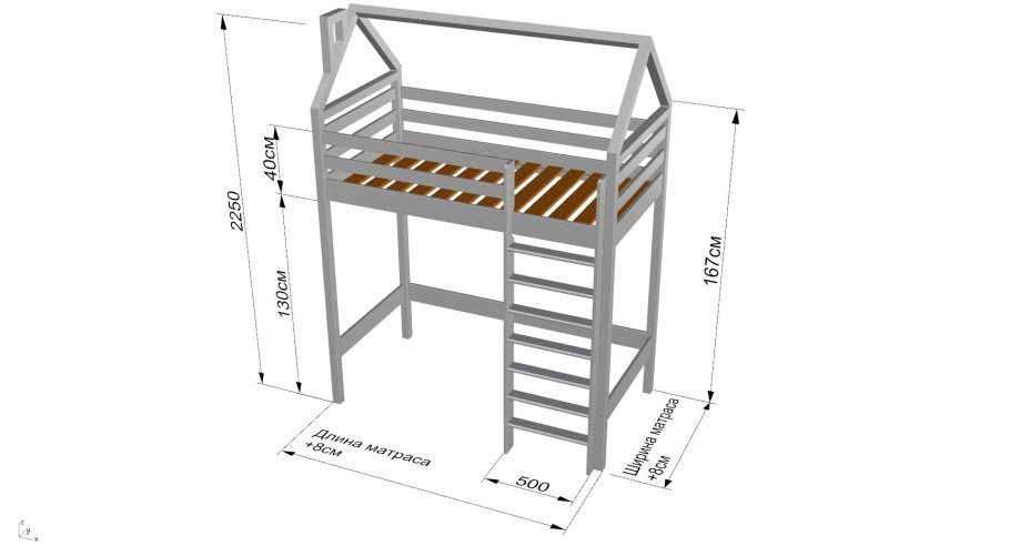 Кровать-домик дк06