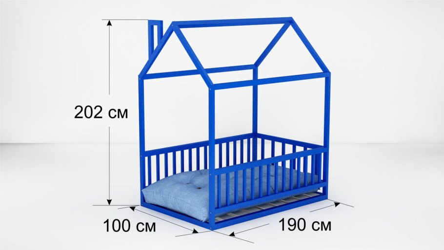 Кровать домик чертеж 160 80