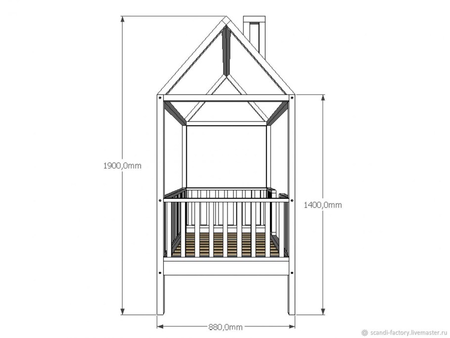 Кровать домик (90 х 180)