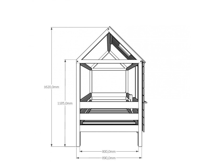 Кровать чердак из бруса чертеж